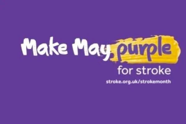 Make May purple sign for Action On Stroke Month
