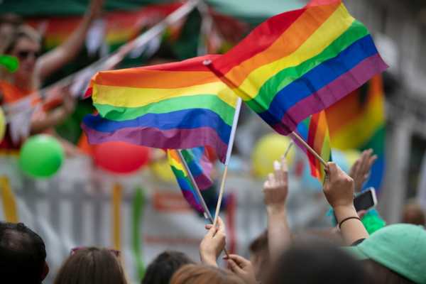 Rainbow flags for Birmingham Pride