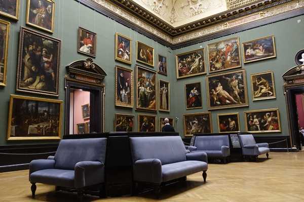 Museum with paintings on the wall for International Museum Day
