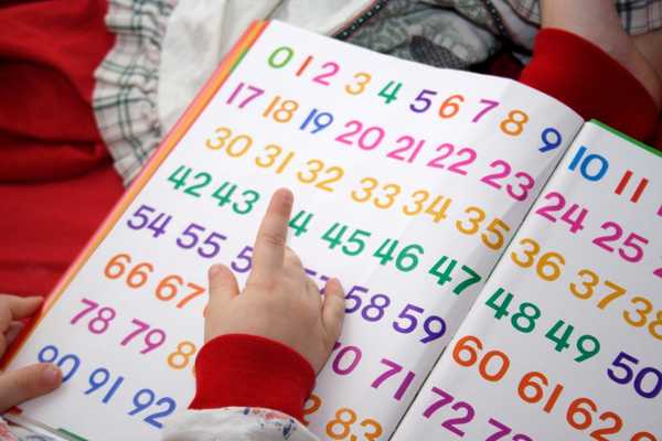 Open book with colourful numbers for National Numeracy Day