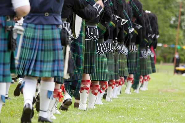 People in kilts for the The Royal Highland Show