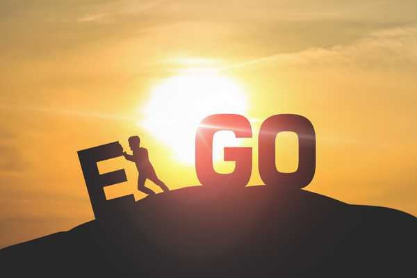 Word ego against a sunset for World Ego Awareness Day
