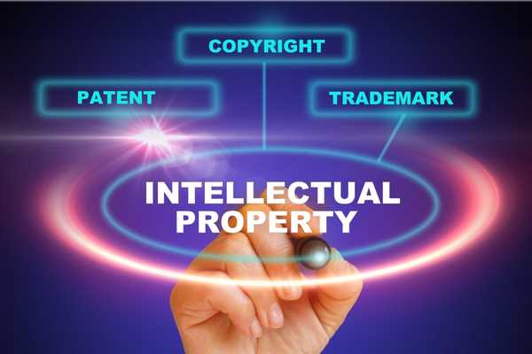 Finger pointing up to the word intellectual property for World Intellectual Property Day