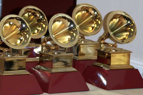 Old golden record players for The Grammy Awards