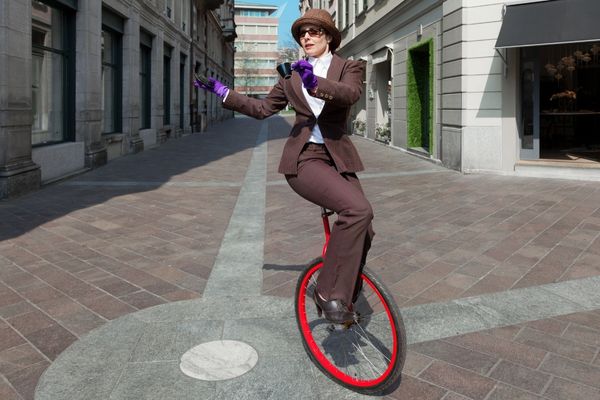 Man on a unicycle for Celebrate Your Unique Talent Day