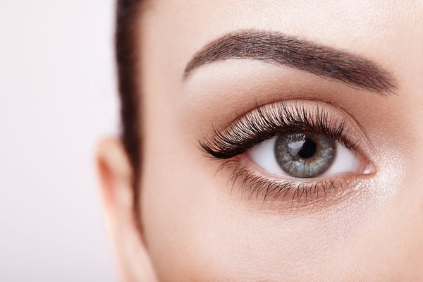 Close up photo of a female eye for Eye Injury Prevention Month