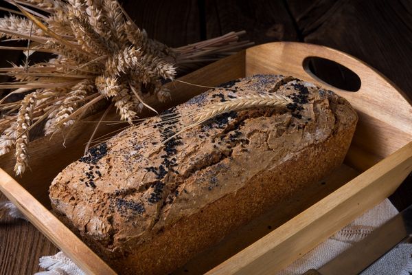 Tray of homemade bread for Homemade Bread Day