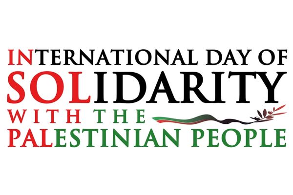 Text graphic reading "International Day of Solidarity with the Palestinian People"