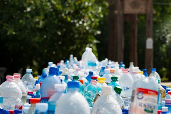 Array of plastic bottles for Recycle Awareness Week