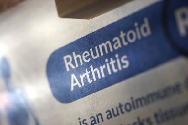 Photo of text reading "Rheumatoid Arthritis" for Rheumatoid Arthritis Awareness Week