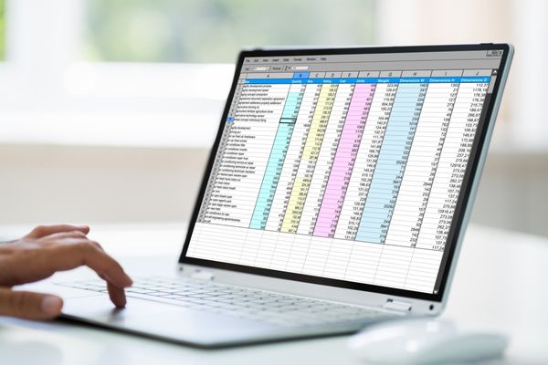 Laptop with open Excel spreadsheet for Spreadsheet Day