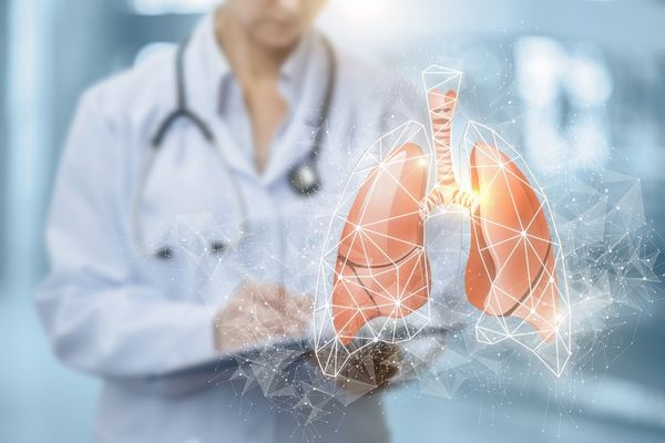 Scientist looking at an image of lungs for World COPD Day