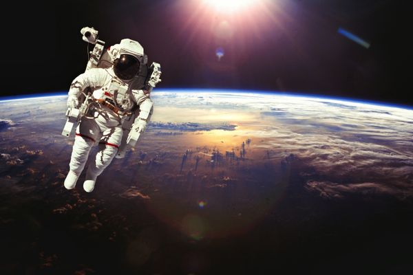 Astronaut in space for World Space Week