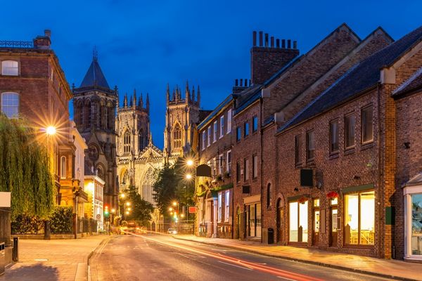 Street in York with York Minster in the background for York Food and Drink Festival