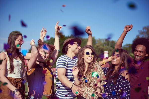 People at a festival for Download Festival