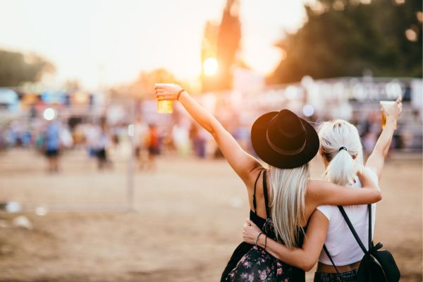 Two girls at a festival for Parklife Festival