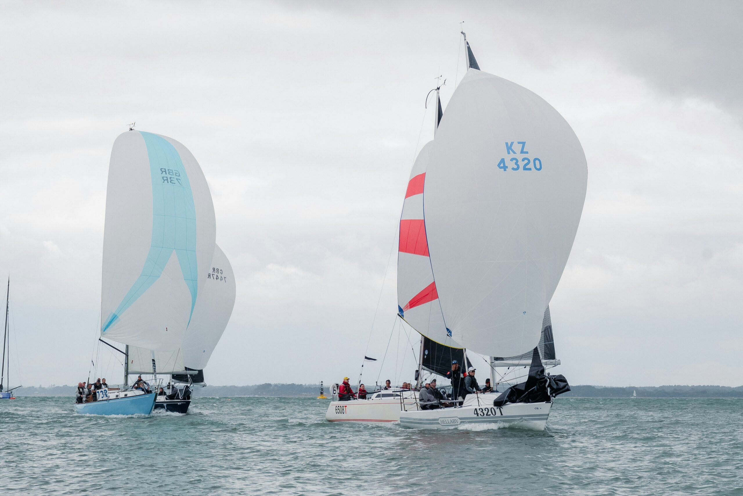 Boats on the water for Cowes Week