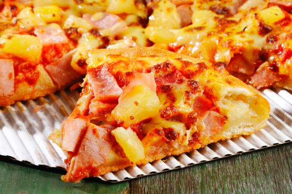 The ham & pineapple pizza for Hawaiian pizza Day