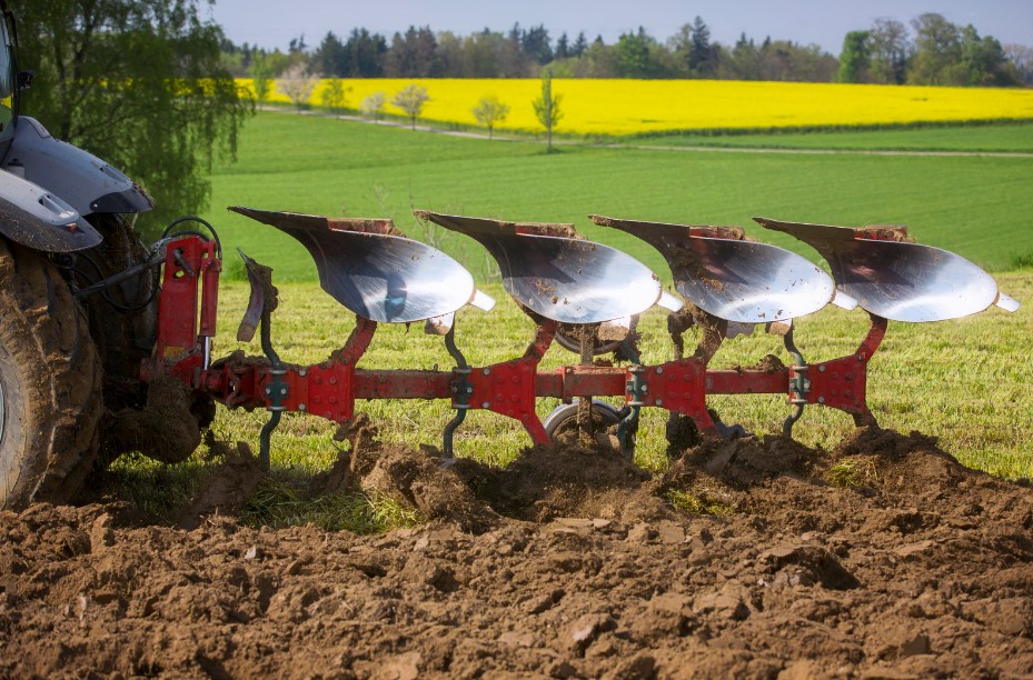 Ploughing a field for the National Ploughing Championships.