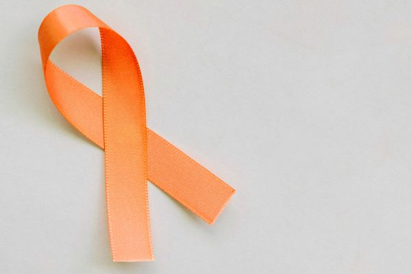 Orange ribbon for World Leukaemia Day