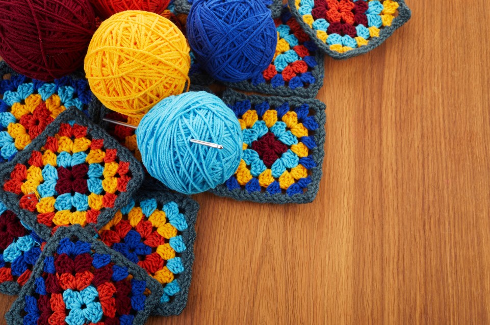 Granny squares for International crochet day