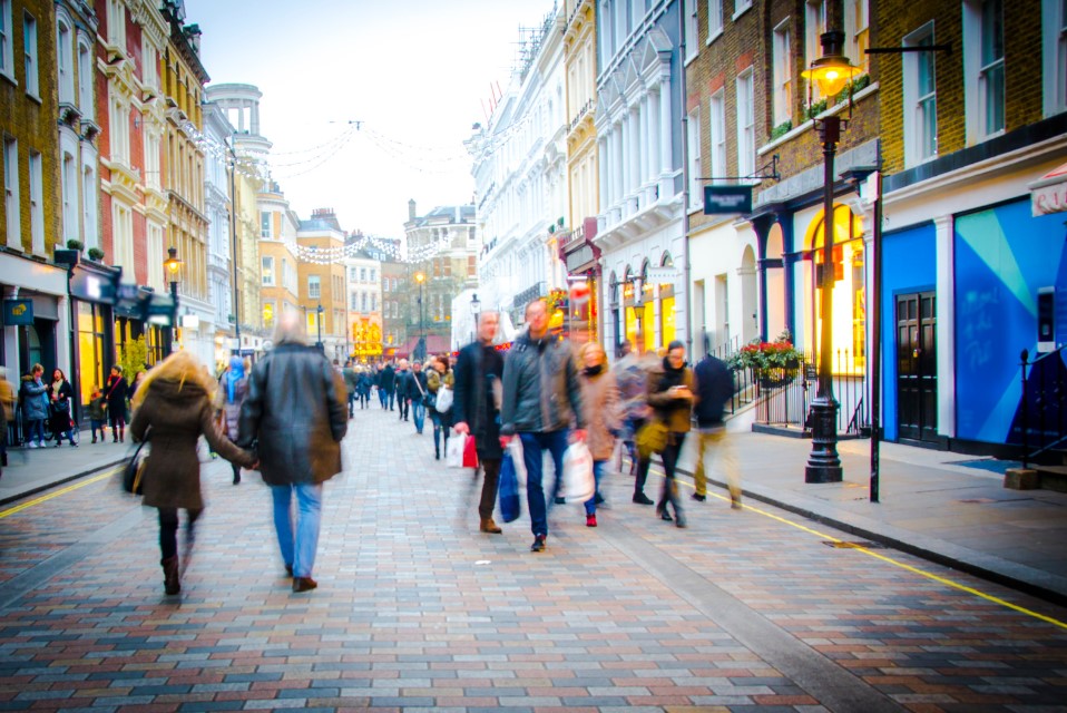 People shopping for Love Your High Street Day